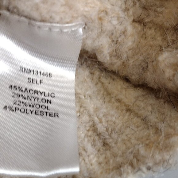 FATE Wool Blend Sweater Vest Size Small Beige V-Neck Soft Cozy Knit - Picture 10 of 15